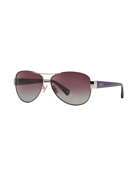 coach purple aviator sunglasses.